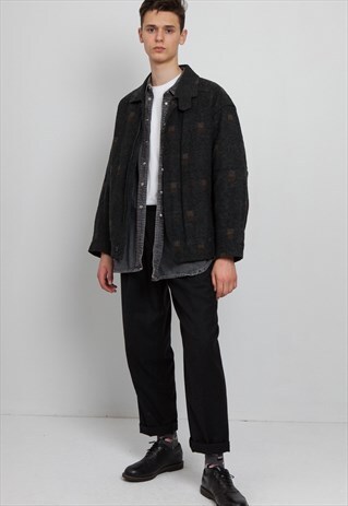 VINTAGE DARK GREY MONARCH JACKET COAT