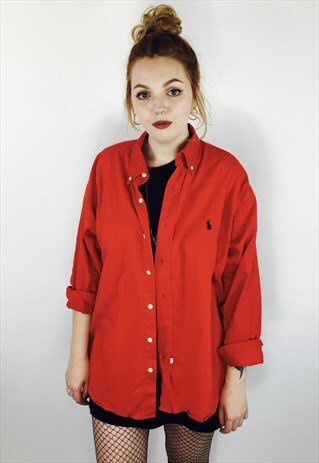 90S RALPH LAUREN THICK COTTON SHIRT