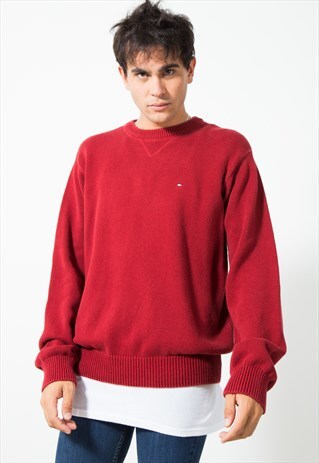 VINTAGE 80S TOMMY HILFIGER KNIT JUMPER / S214