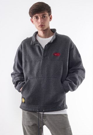 VINTAGE NIKE PULLOVER SWEATER 90S GREY