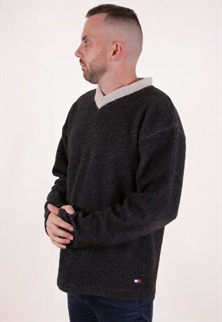 90S VINTAGE TOMMY HILFIGER FLEECE FLEECE JUMPER AA7515