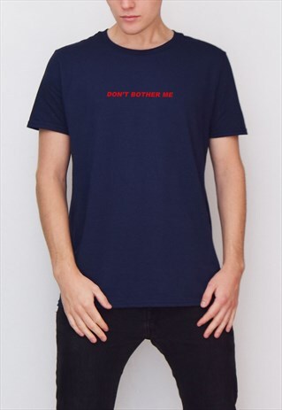 NAVY DON'T BOTHER ME (RED) T-SHIRT