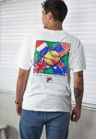 VINTAGE FILA T-SHIRT LOGO 90S L 8.1