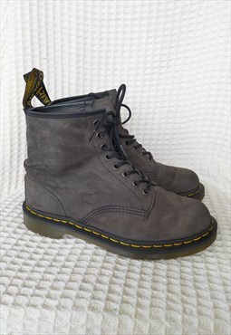 Dr Marten Grey Suede Lace Up Boots