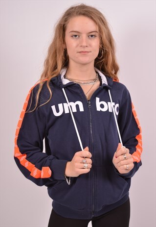 VINTAGE UMBRO HOODIE SWEATER NAVY BLUE