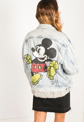 VINTAGE 80S LEE EMBELLISHED DENIM JACKET / R016