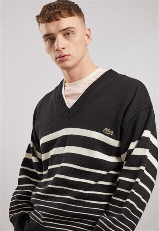 VINTAGE LACOSTE V-NECK JUMPER