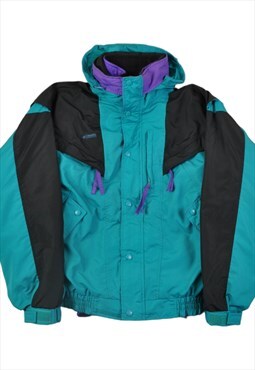 Vintage Columbia Ski Jacket Waterproof Green/Purple Small