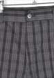 VINTAGE DICKIES CARGO SHORTS CHECKED BLACK/GREY W36