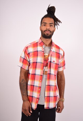 VINTAGE KAPPA SHIRT CHECK RED