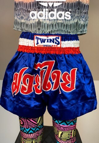 THAILAND BOX BLUE RUNNING SHORTS 90S VINTAGE