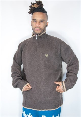 RARE FILA BROWN JUMPER