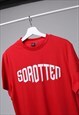 SOROTTEN FITTED LOGO T-SHIRT IN RED