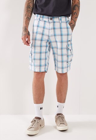 VINTAGE LACOSTE CHECK CARGO SHORTS