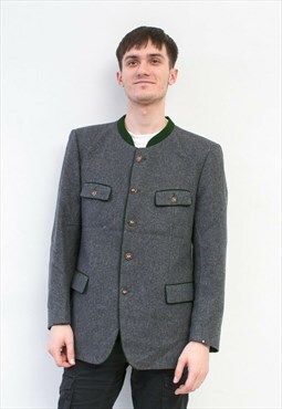 PE-KO Vintage Men's M Blazer Wool Suit Jacket Trachten Jager