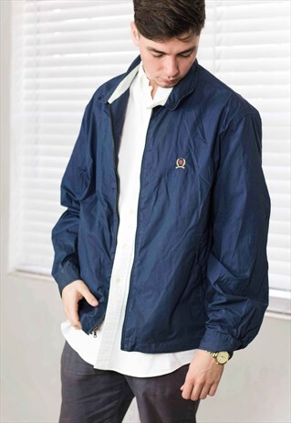 VINTAGE TOMMY HILFIGER HARRINGTON JACKET LOGO 90 XL 17.7