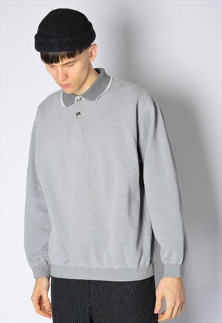 VINTAGE 90S GREY MINIMALIST SWEATSHIRT