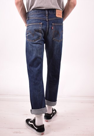 LEVI'S 751 MENS VINTAGE JEANS W31 L30 BLUE 90S