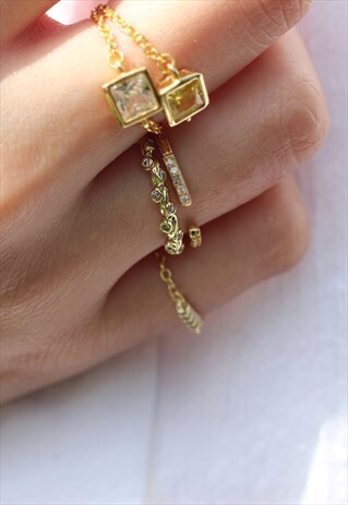 STACKABLE VINE THIN RING GOLD PLATED