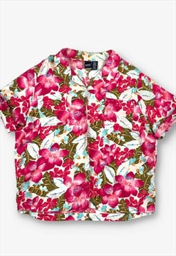 Vintage hawaiian shirt bright pink xl BV19642