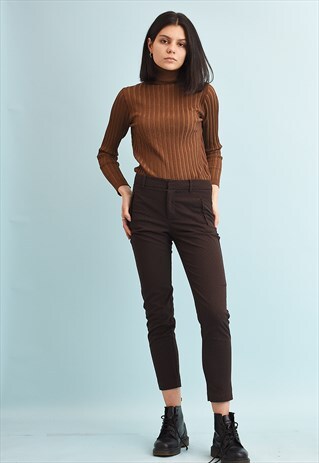 Y2K POLKA DOT PRINT REGULAR WAIST SHORT CUT TROUSERS