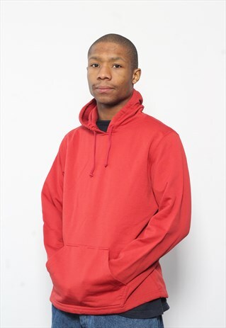 VINTAGE CALVIN KLEIN LOGO HOODIE RED