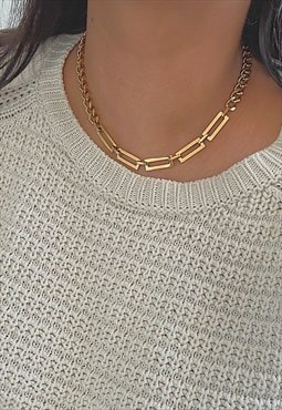 LUXOR. Gold Mix Link Chain Necklace