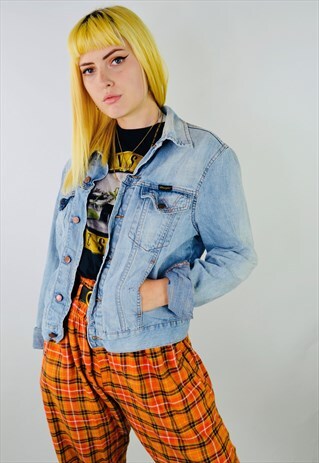 VINTAGE WRANGLER ACID WASH DENIM JACKET