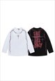 CROSS SWEATSHIRT THIN GOTHIC JUMPER GRUNGE GORPCORE LONG TOP