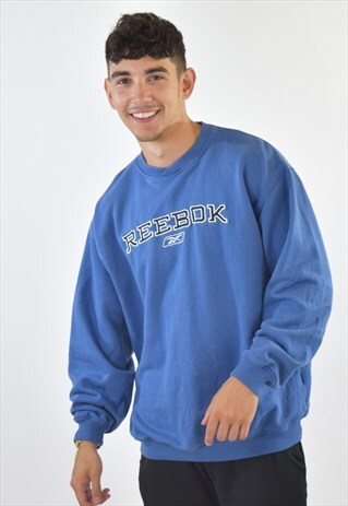 VINTAGE BLUE REEBOK 90S SWEATSHIRT JUMPER