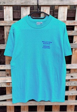 Vintage Hanes 80s Grand Canyon turquoise T-shirt medium 