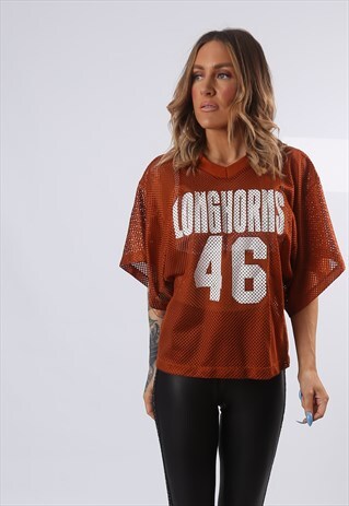 OVERSIZED T-SHIRT SPORT JERSEY TOP FOOTBALL UK 10 - 12 (Q4O)