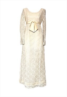 50's Vintage Lace Audrey Hepburn Style Wedding dress/Gown