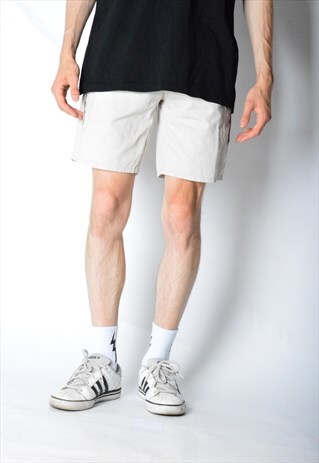 VINTAGE 90S UNISEX BEIGE CARGO SHORTS