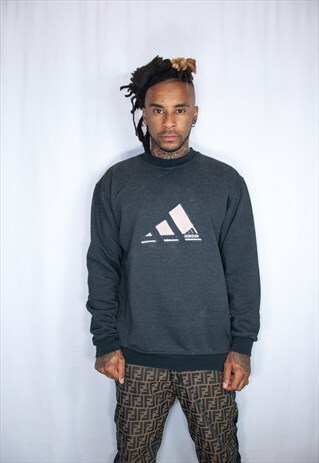 GREY ADIDAS VINTAGE SWEATSHIRT