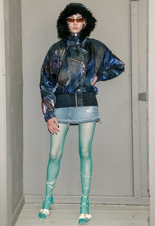 VINTAGE RETRO SKI SHINE JACKET / 1990S