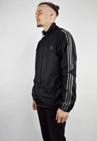 VINTAGE 90S ADIDAS BLACK ZIP UP TRACK JACKET UNISEX