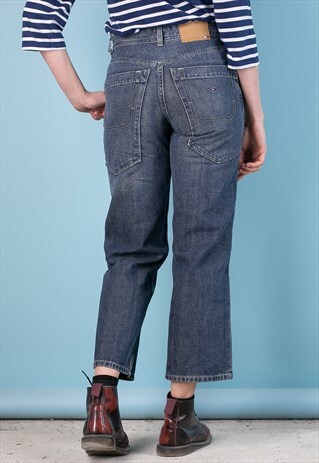 VINTAGE TOMMY HILFIGER DARK DENIM WASH BLUE JEANS