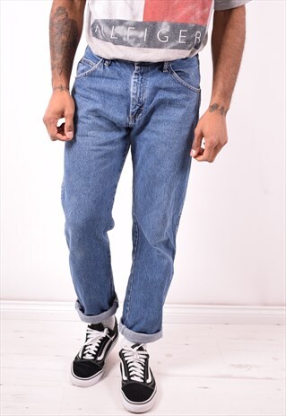 WRANGLER MENS VINTAGE JEANS W31 L30 BLUE 90S