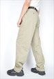 VINTAGE BEIGE CLASSIC 80'S STRAIGHT COTTON TROUSERS 
