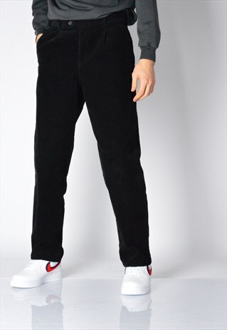 VINTAGE 90S BLACK CORDUROY PANTS