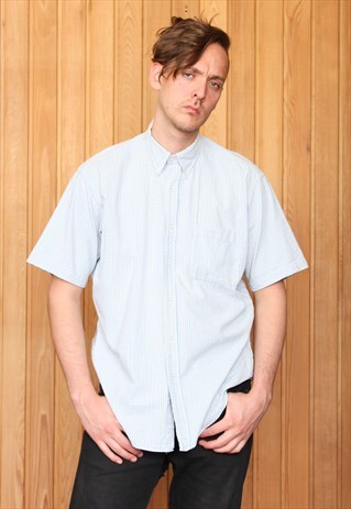 VINTAGE BLUE CHECKED RALPH LAUREN SHIRT