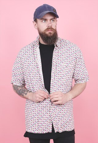 VINTAGE CRAZY PATTERNED SHIRT /R12264