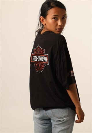 VINTAGE HARLEY-DAVIDSON GRAPHIC CROPPED T-SHIRT