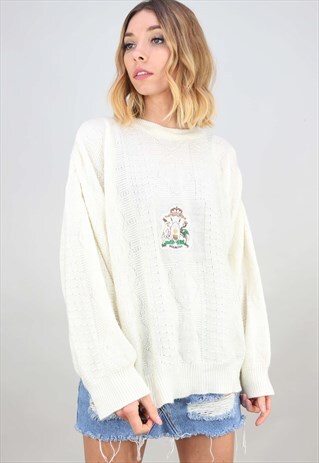 VINTAGE OVERSIZED PATTERNED JUMPER