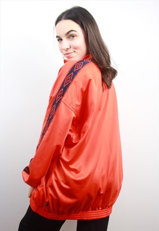 90'S RARE ORANGE SIDE-TAPE OVERSIZED RAVE TRACK JACKET