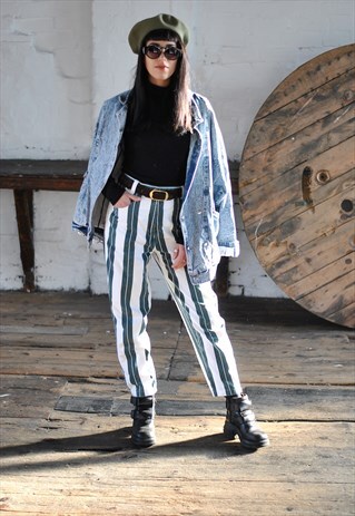 VINTAGE 80S ACID WASH OVERSIZED DENIM JACKET
