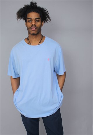 VINTAGE POLO RALPH LAUREN BABY BLUE T-SHIRT