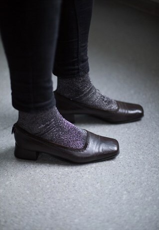 VINTAGE 80'S BROWN LEATHER SHOES