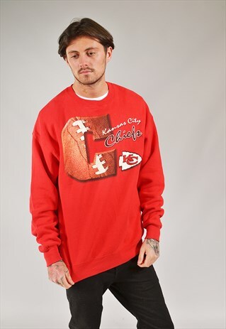 VINTAGE LEE KANSAS CITY CHIEFS COLLEGE SWEATSHIRT RED